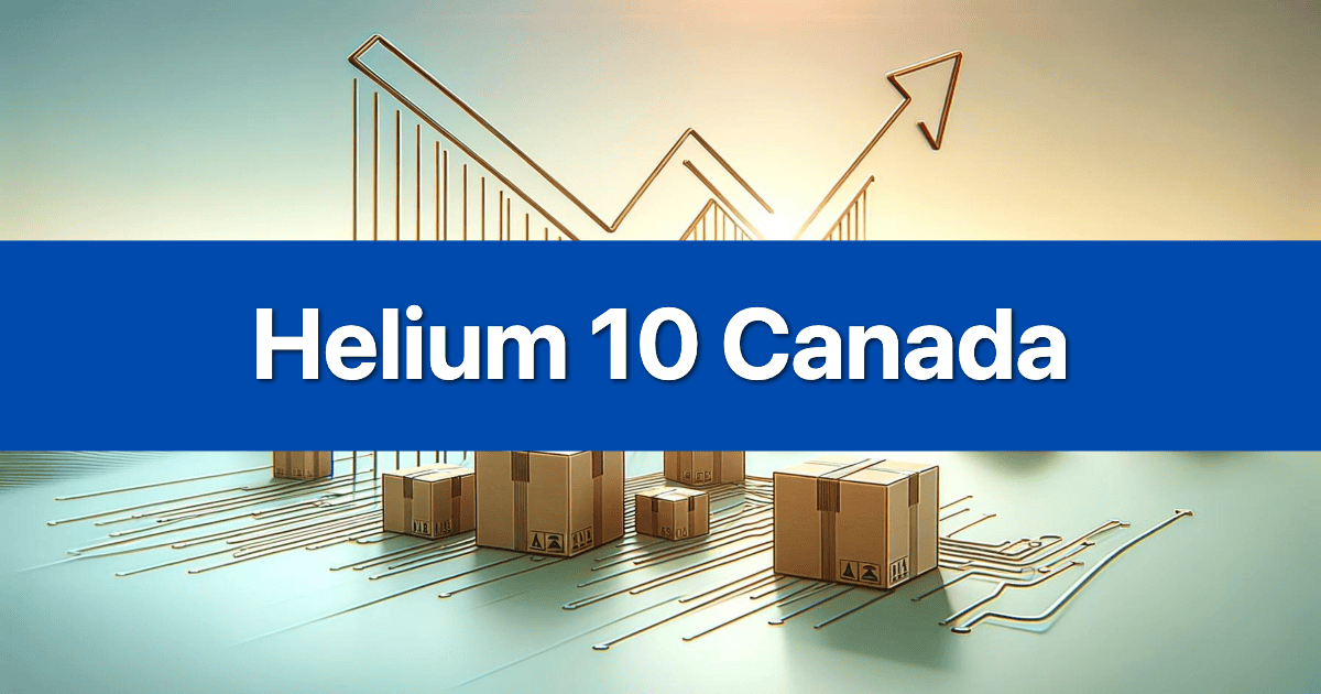Branded graphic confirming Helium 10 works fully with the Amazon.ca marketplace in Canada