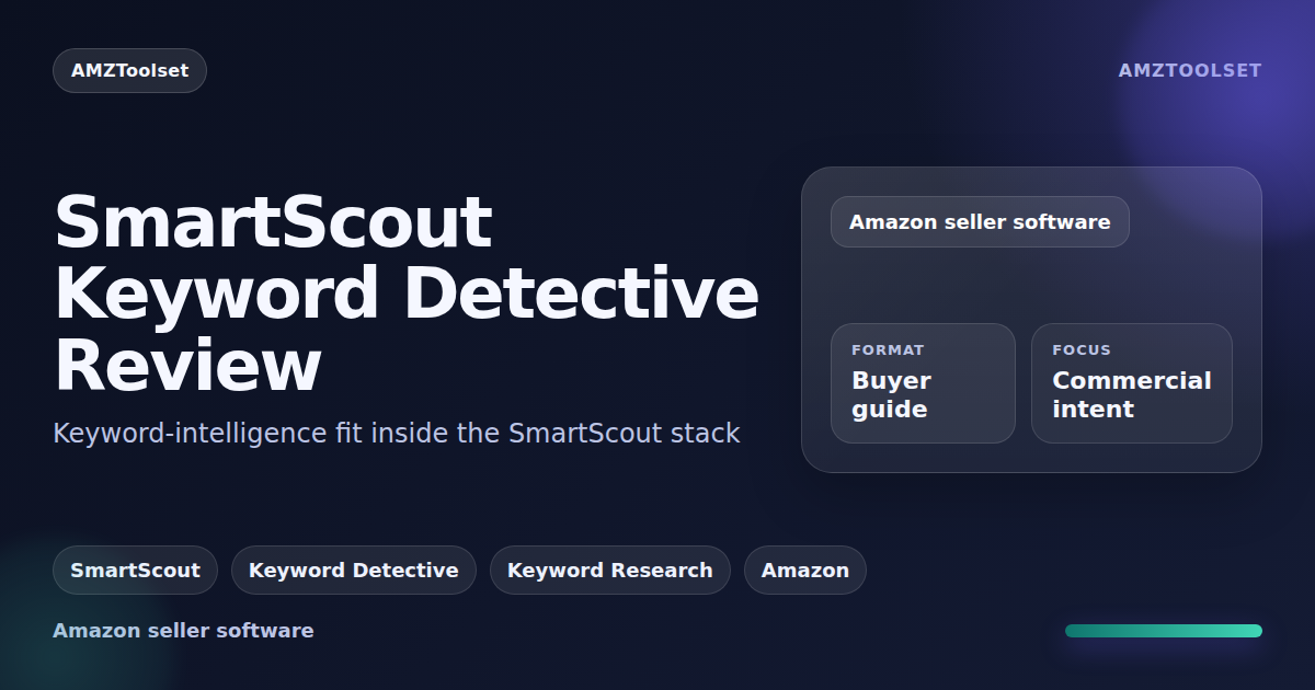 SmartScout Keyword Detective review: shared keyword overlap analysis across a chosen Amazon product set