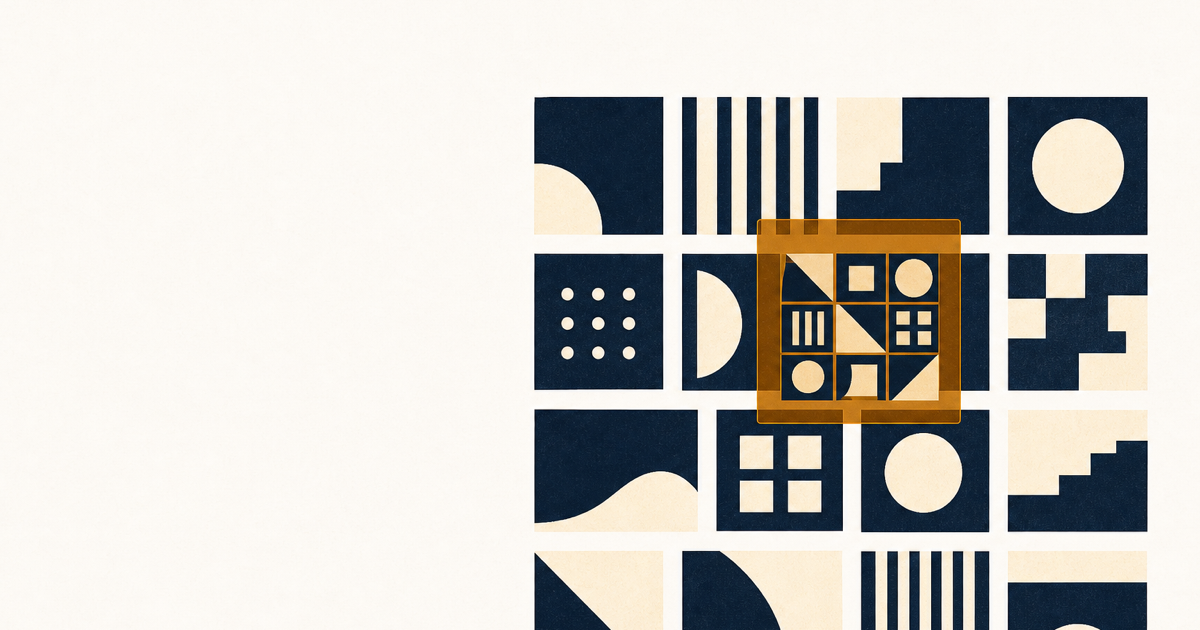 Illustration of a translucent overlay panel revealing structured data across a grid of Amazon product tiles