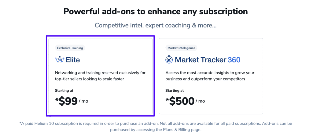 How to Purchase Helium 10 Elite Add-On