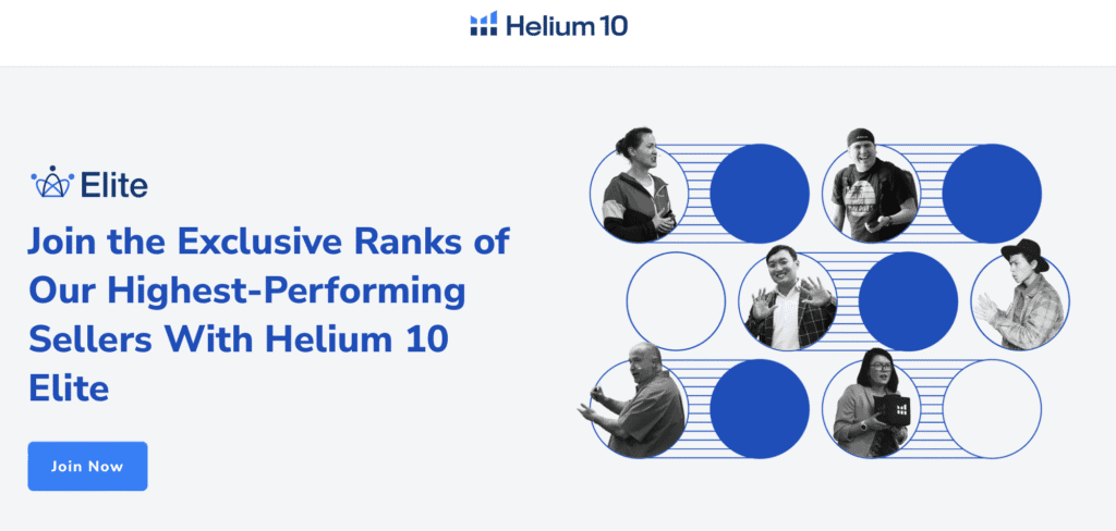 Helium 10 Elite Webpage