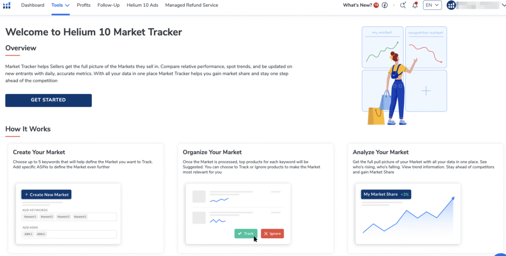 Overview of the Helium 10 Market Tracker