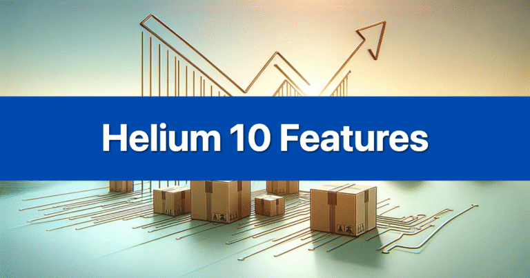 Custom branded image displaying 'Helium 10 Features' text, representing the comprehensive suite of Amazon seller tools.