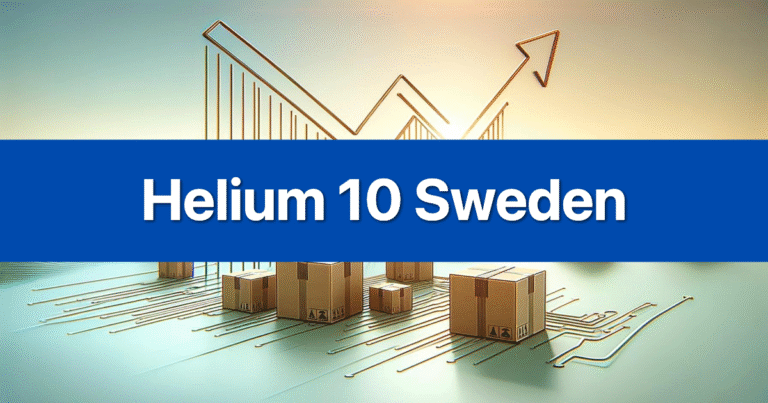 Custom branded image featuring 'Helium 10 Sweden' text, representing its compatibility with Amazon.se for sellers.