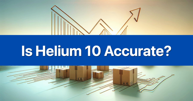 Custom branded featured image for an article discussing Helium 10's accuracy, displaying the question 'Is Helium 10 Accurate?