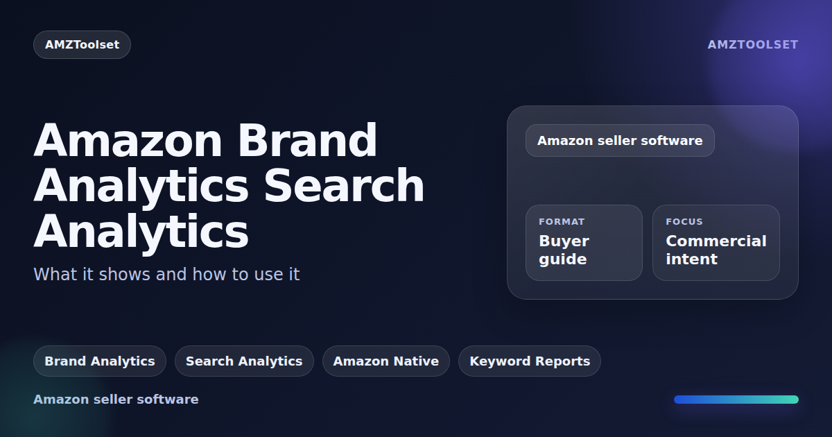 Amazon Brand Analytics Search Analytics featured image