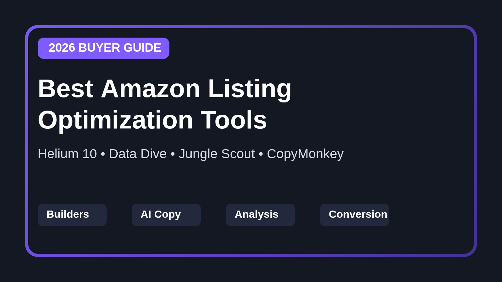 Best Amazon Listing Optimization Tools featured image