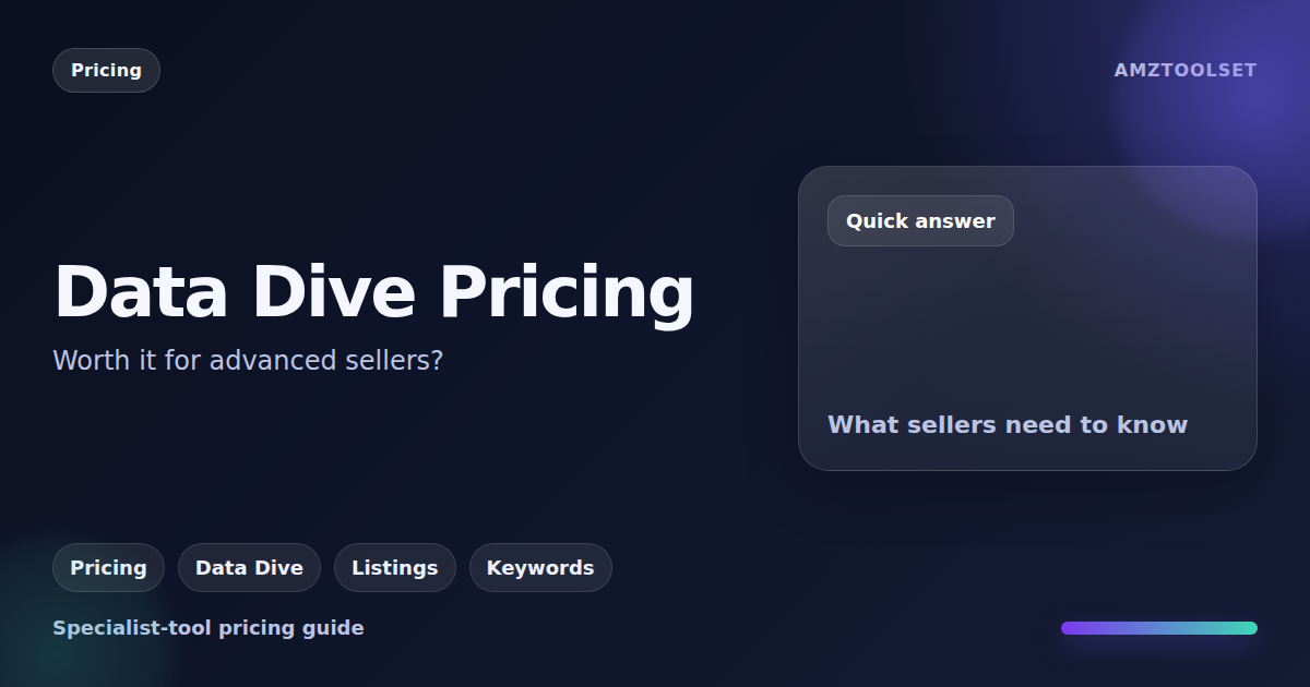 Data Dive Pricing